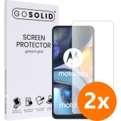 GO SOLID! Screenprotector voor Motorola Moto G22 gehard glas - Duopack