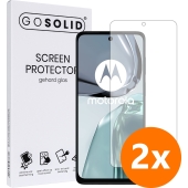 GO SOLID! Screenprotector voor Motorola moto G23 gehard glas - Duopack