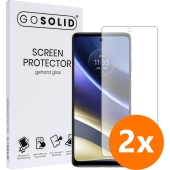 GO SOLID! Screenprotector voor Motorola Moto G51 gehard glas - Duopack